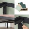 Twin Black Metal Platform Bed Frame with Wood Slats – 350 lb Capacity
