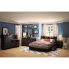 6-Drawer Double Dresser – Black Finish with Nickel Metal Handles