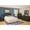 5-Drawer Bedroom Chest in Dark Chocolate Brown with Nickel Knobs