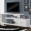 60-Inch Modern TV Stand for TVs Up to 60 Inches – White
