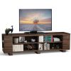59-Inch Modern TV Stand for TVs Up to 60 Inches – Walnut/Black