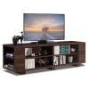 59-Inch Modern TV Stand for TVs Up to 60 Inches – Walnut/Black