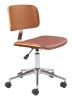 Duravel Brown Modern Vinyl Office Chair