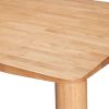 Eazy Modern Natural Rubberwood Dining Table with Wood Veneer Top