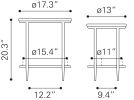 Koper Modern Steel & Marble Coffee Table Set