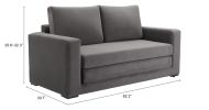 Jide Modern Fabric Sleeper Sofa with Fold-Out Mattress
