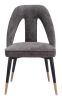 Artus Contemporary Teddy Fabric Dining Chair with Steel Frame