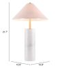 Ciara Modern Marble and Brass Table Lamp