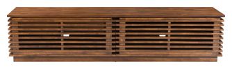 Linea Scandinavian Solid Fir Wood Wide TV Stand - Walnut