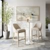 Calmo Beige Modern Upholstered Barstool