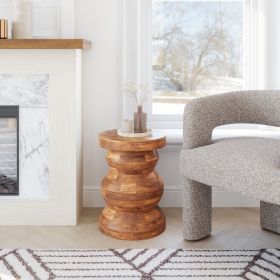 Kerala Walnut Acacia Wood Modern Side Table
