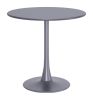 Soleil Gray Modern Aluminum Sunburst Dining Table