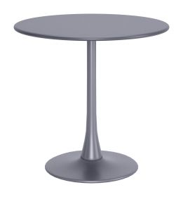 Soleil Gray Modern Aluminum Sunburst Dining Table