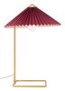 Charo Art Deco Glam Steel Table Lamp - Red & Gold