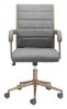 Auction Contemporary Beige Office Chair – Vinyl, Plywood & Steel