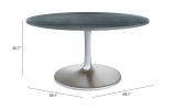 Metropolis 60-Inch Raw Marble Dining Table