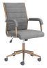 Auction Contemporary Beige Office Chair – Vinyl, Plywood & Steel