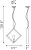 Rotorura Rust & Black Diamond-Frame Ceiling Lamp