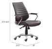Enterprise Low Back Adjustable Office Chair - Espresso
