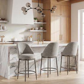 Nordhavn Gray Industrial Modern Swivel Counter Stool