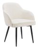 Jolie Ivory Modern Deco Fabric Dining Chair