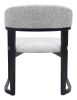 Anasa Modern Gray Dining Chair – Polyester Fabric & Rubberwood