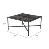 Cloe Black Modern Cast Glass Coffee Table