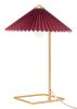 Charo Art Deco Glam Steel Table Lamp - Red & Gold