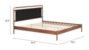 Netz Black Modern King Bed