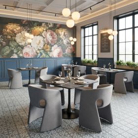 Molly Modern Black Industrial Dining Table