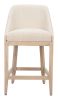 Calmo Beige Modern Upholstered Counter Stool