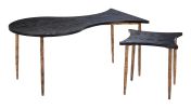 Norden Modern Deco Coffee Table Set with Steel & MDF