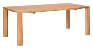 Eazy Modern Natural Rubberwood Dining Table with Wood Veneer Top