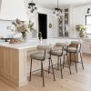 Kede Modern & Traditional Counter Stool - Green Tweed
