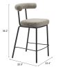 Kede Modern & Traditional Counter Stool - Green Tweed