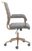Auction Contemporary Beige Office Chair – Vinyl, Plywood & Steel