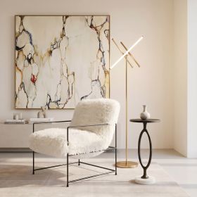 Garza Modern Brushed Bronze Floor Lamp
