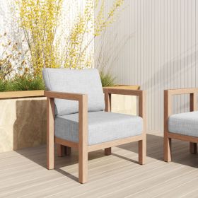 Leto Gray Modern Olefin & Aluminum Armchair