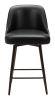 Keppel Modern Swivel Vinyl Counter Stool - Black & Bronze