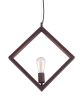 Rotorura Rust & Black Diamond-Frame Ceiling Lamp