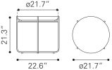 Bronson Modern Industrial Powder-Coated Steel Side Table