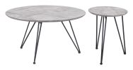 Kerris Modern Laminated MDF Coffee Table Set - Gray & Black