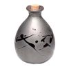 Hand-Painted Ceramic Vase/Jug, Metallic Gray, 5.9"H