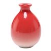 Gradient Ceramic Vase, Red, 4.3"H