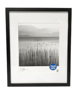 Linear Gallery Wall Picture Frame, 11x14" Matted to 8x10", Black
