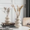 Set of 2 Ceramic Vases, Off-White, 5.1"H