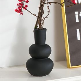 Modern Ceramic Vase, Matte Black