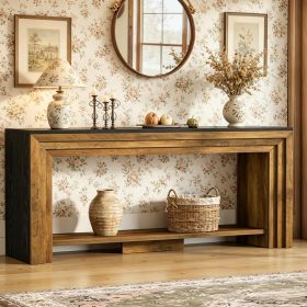 Modern 2-Tier Narrow Sofa/Console Table with Storage