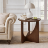 Solid Wood Side/End Table, Walnut Brown