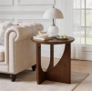 Solid Wood Side/End Table, Walnut Brown